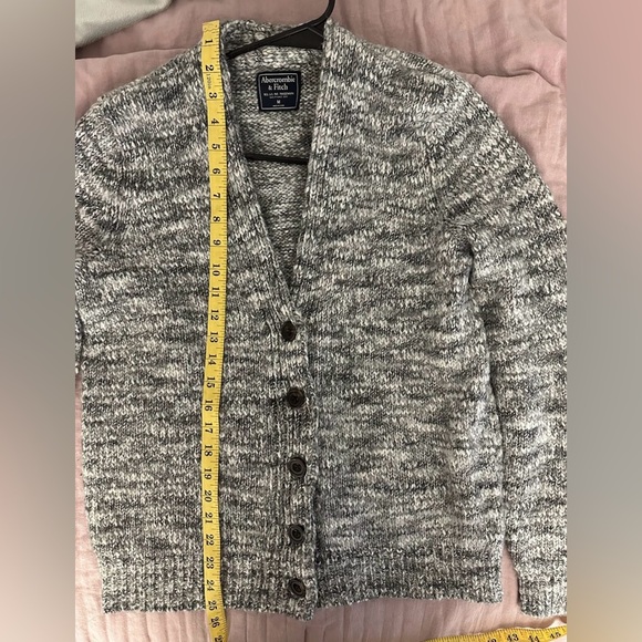 Abercrombie & Fitch Sweater Women’s M Medium Gray Cardigan With Buttons - Picture 5 of 6